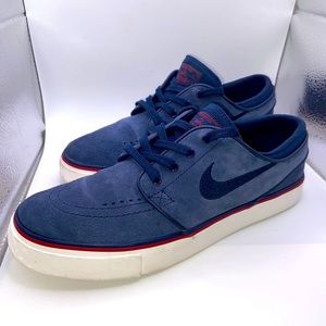 Nike Zoom Janoski AH4233 446 Skateboarding SUEDE ACTION SPORTS TRAINERS Blue Sz7